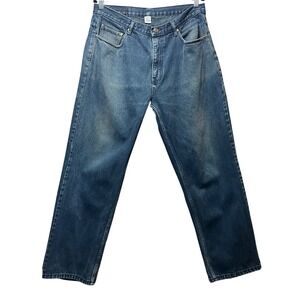 Open Trails Jeans Authentic Stonewashed Denim Relaxed Fit‎ Blue 36x30